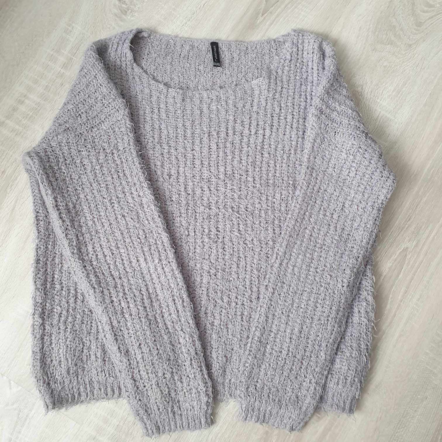 Sweter damski szary