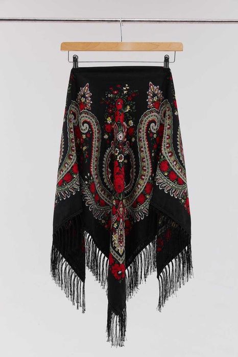 Chusta ludowa Chusta folkowa 50% wełna, 50% wiskoza dostępne 7 kolorów