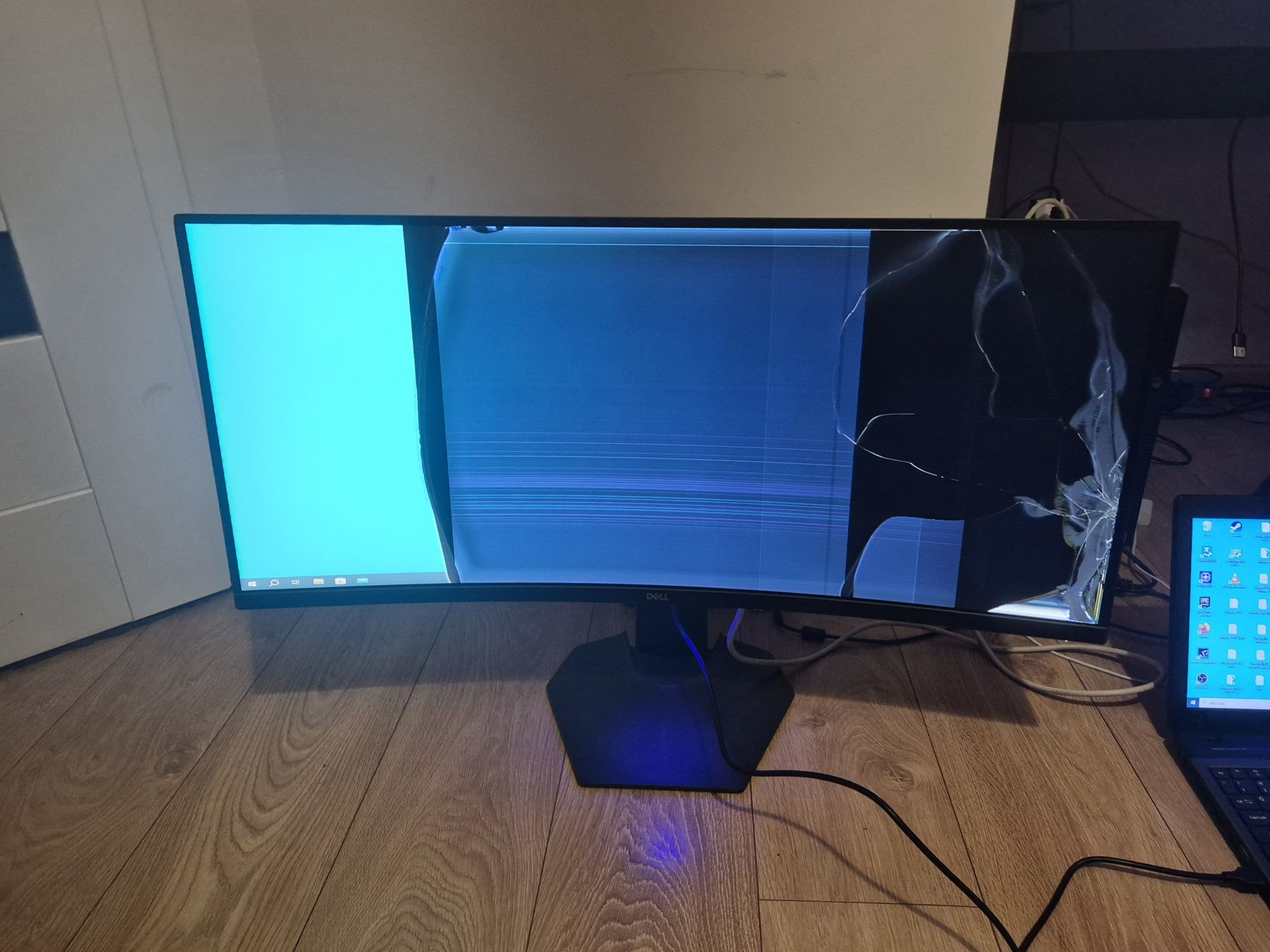 Monitor 34" Dell S3422DWG 144Hz VA 1800R 21:9 1ms | Pęknięta Matryca