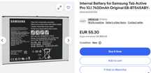 Акумулятор для Samsung Tab Active Pro 10.1 7400mAh  EB-BT545ABY