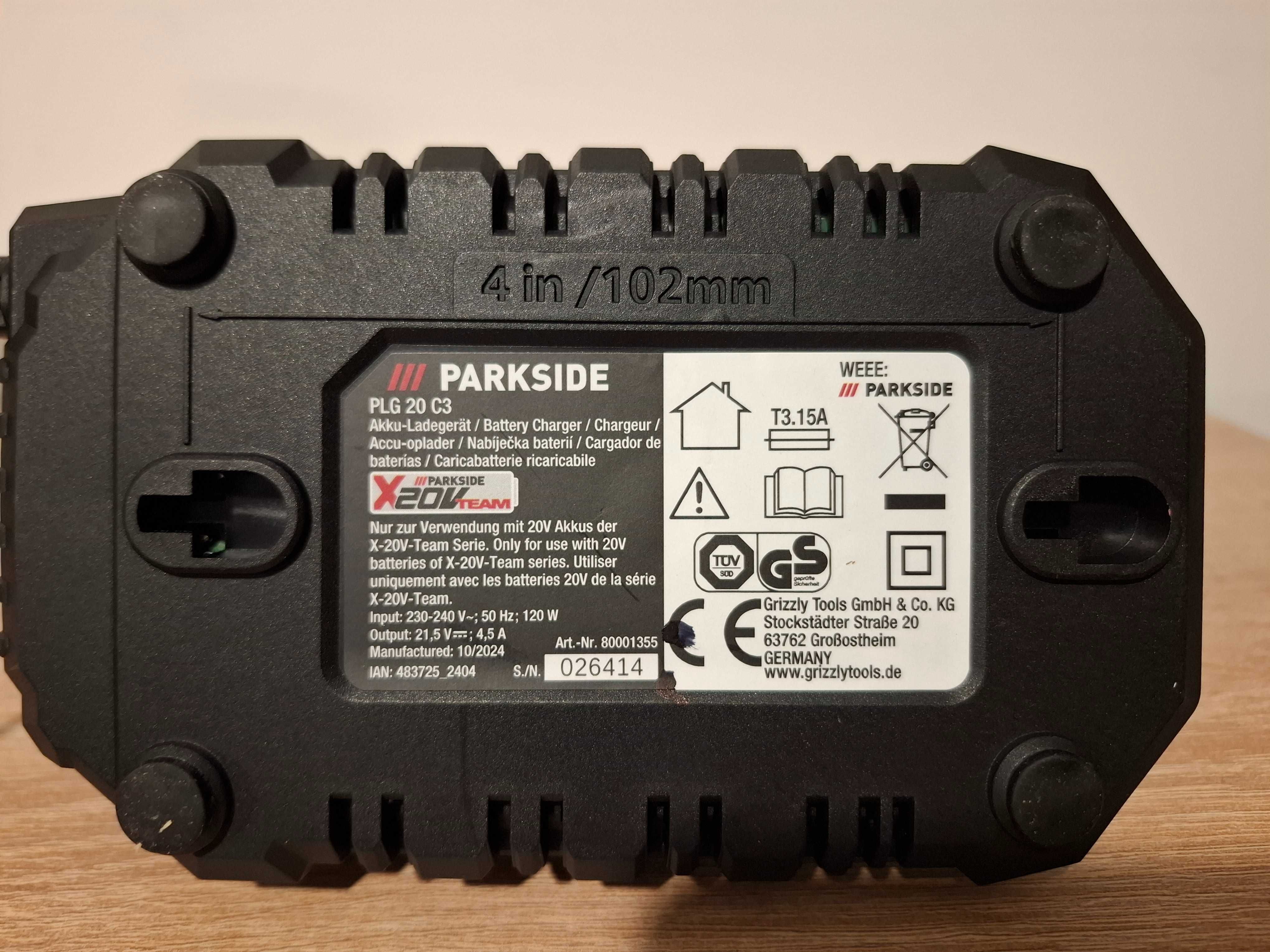 Akumulator Smart PARKSIDE 20V 4Ah z mocniejszą ładowarką 4,5A