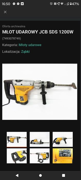 Młot udarowy JCB