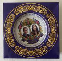 *Rodzina Królewska William Kate Kolekcjonerski Talerz Porcelanowy Ślub