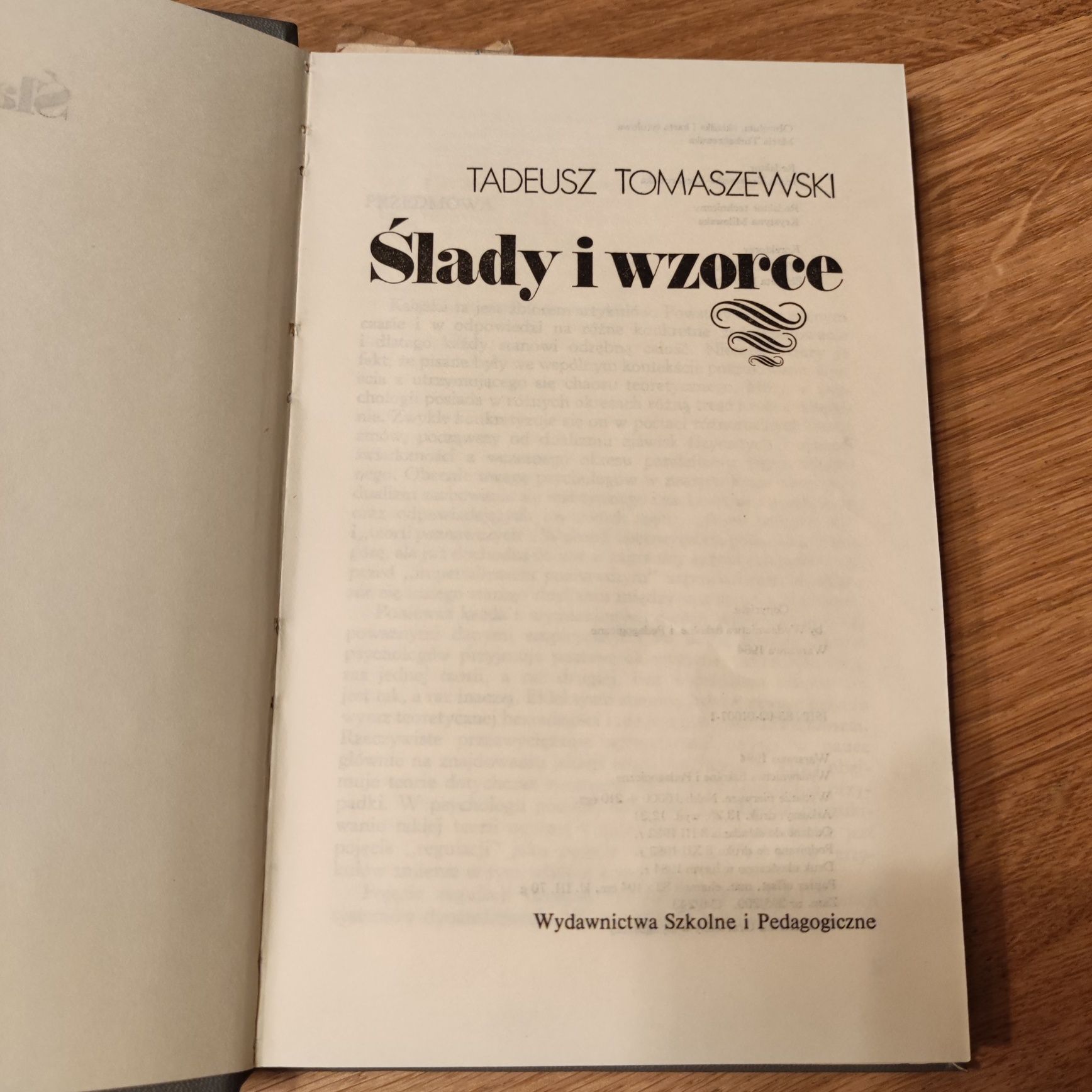 Tadeusz Tomaszewski Ślady i wzorce