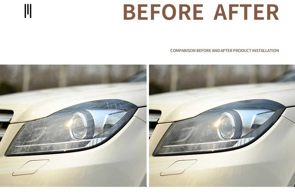 Пленка для фар для Mercedes Benz C Class W204 2011-2014