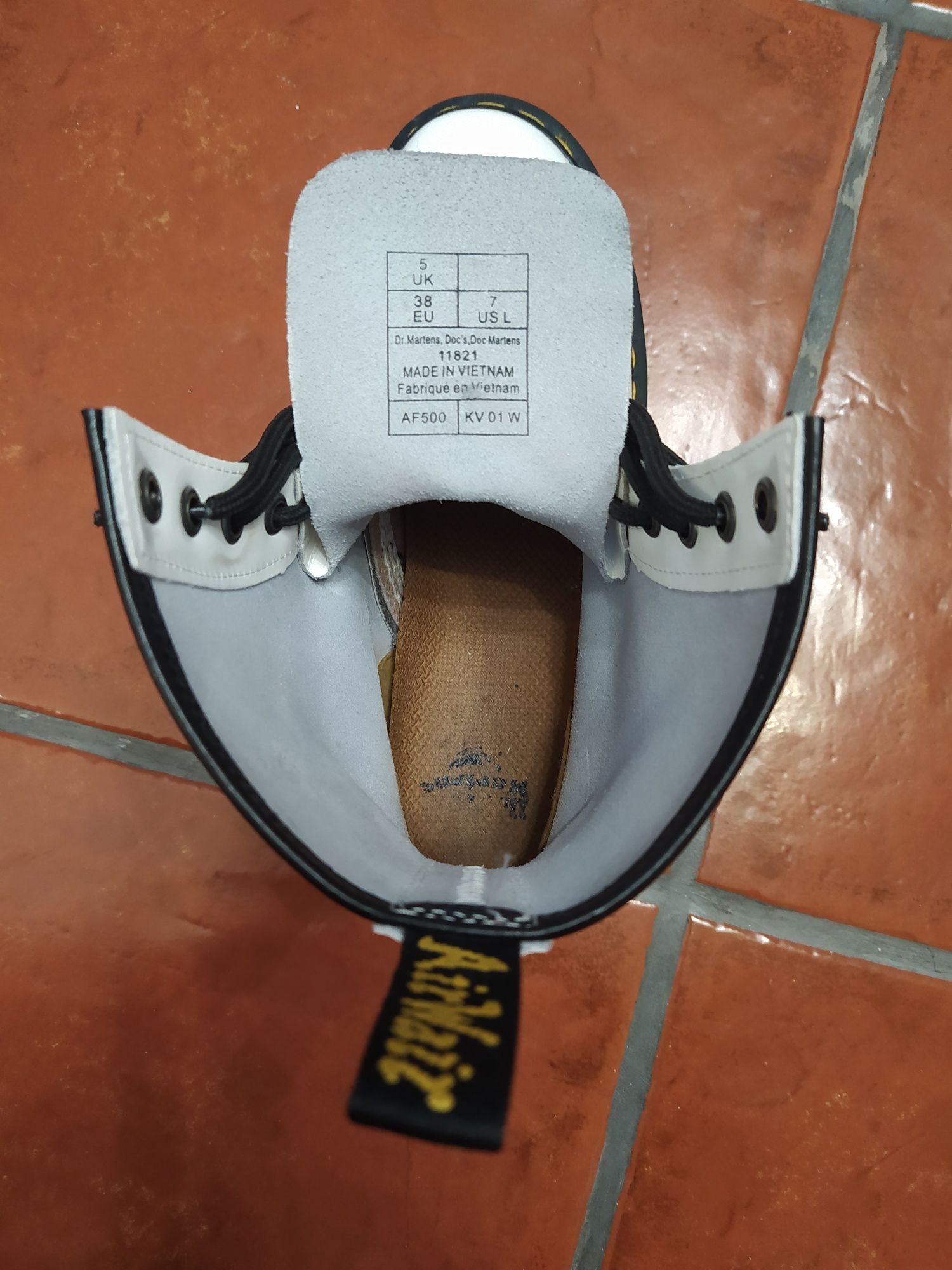Martens 1460 W bota original branca