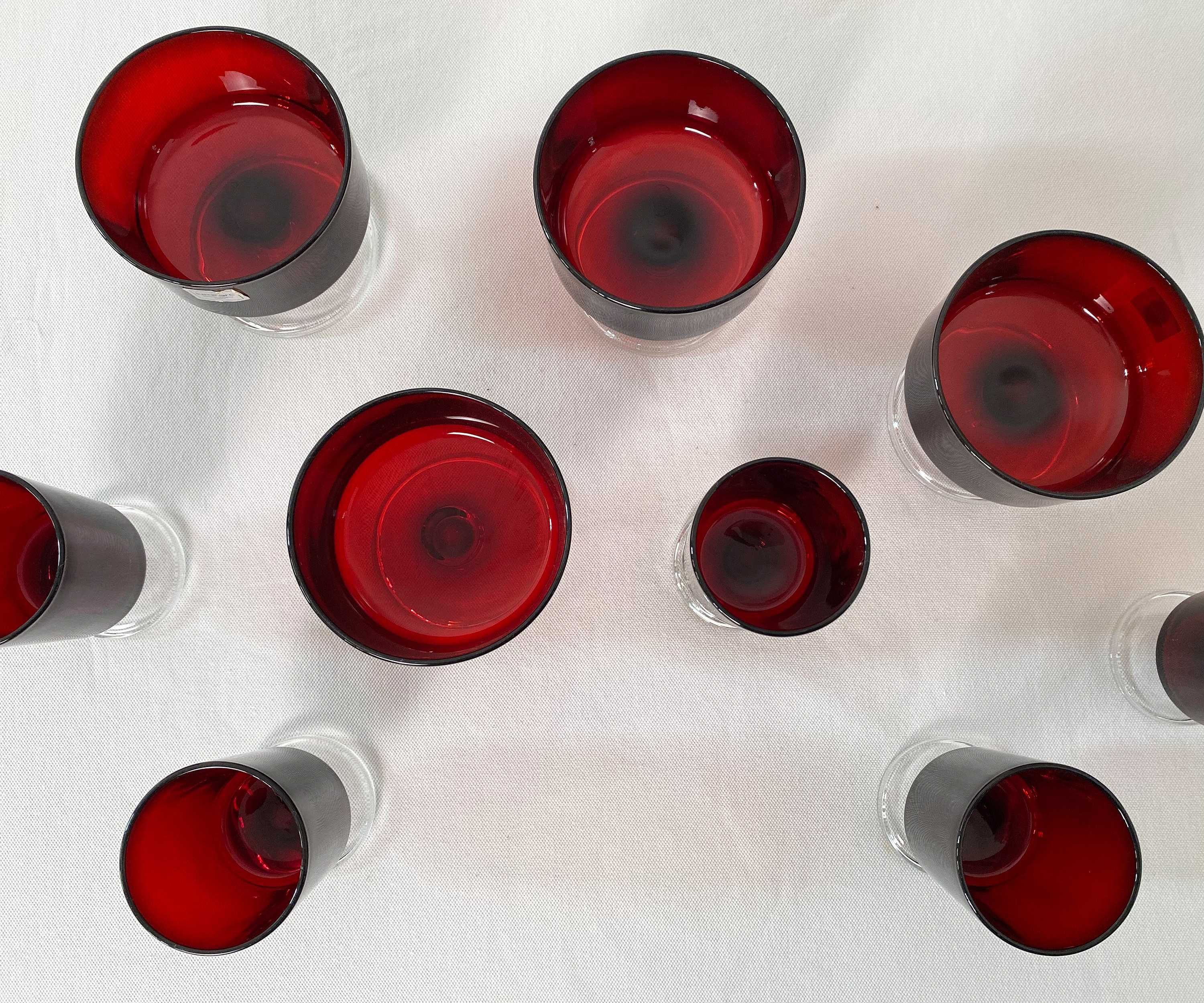 Zestaw szkło Luminarc "Cavalier Ruby Red" | 4 pucharki i 5 kieliszków