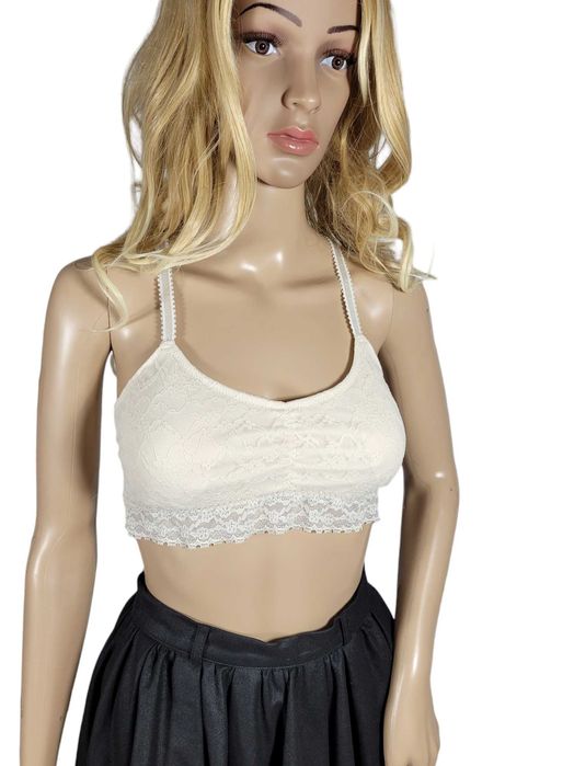 Koronkowy stanik biustonosz top 36,S/38,M bielizna damska croptop