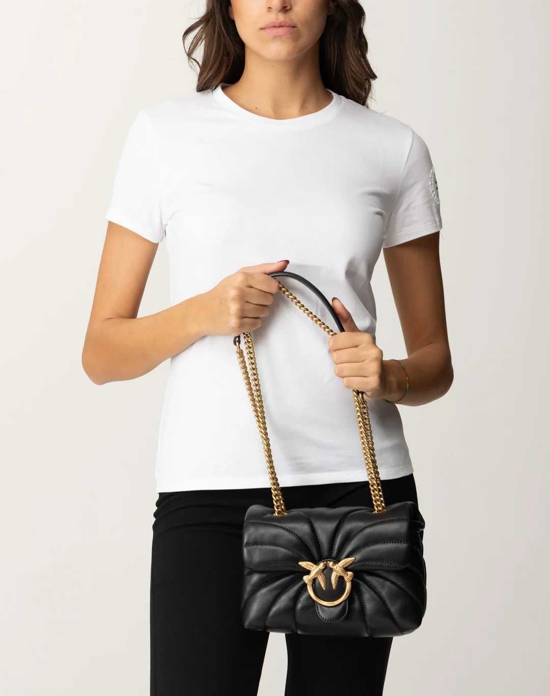 PINKO skórzana torebka listonoszka LOVE PUFF MINI BUTTERFLY