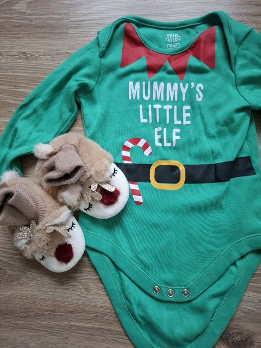 Набір новорічний, боді та капці, 12-18 місяців
