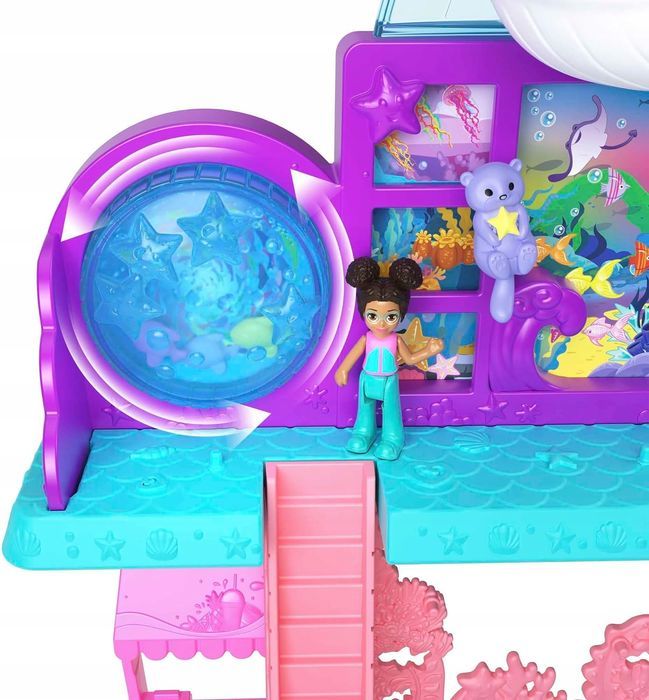 polly pocket aquapark ze zjedżalnią wody plac zabaw minilalki auto