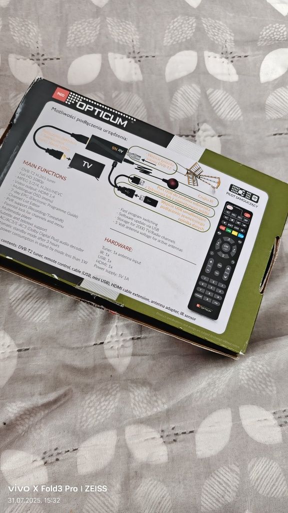 Tuner DVB-T2 Opticum Air Ns  gwarancja.