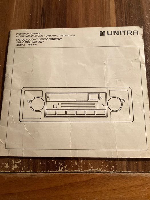 Instrukcja obsługi Unitra Wiraż RPS-601