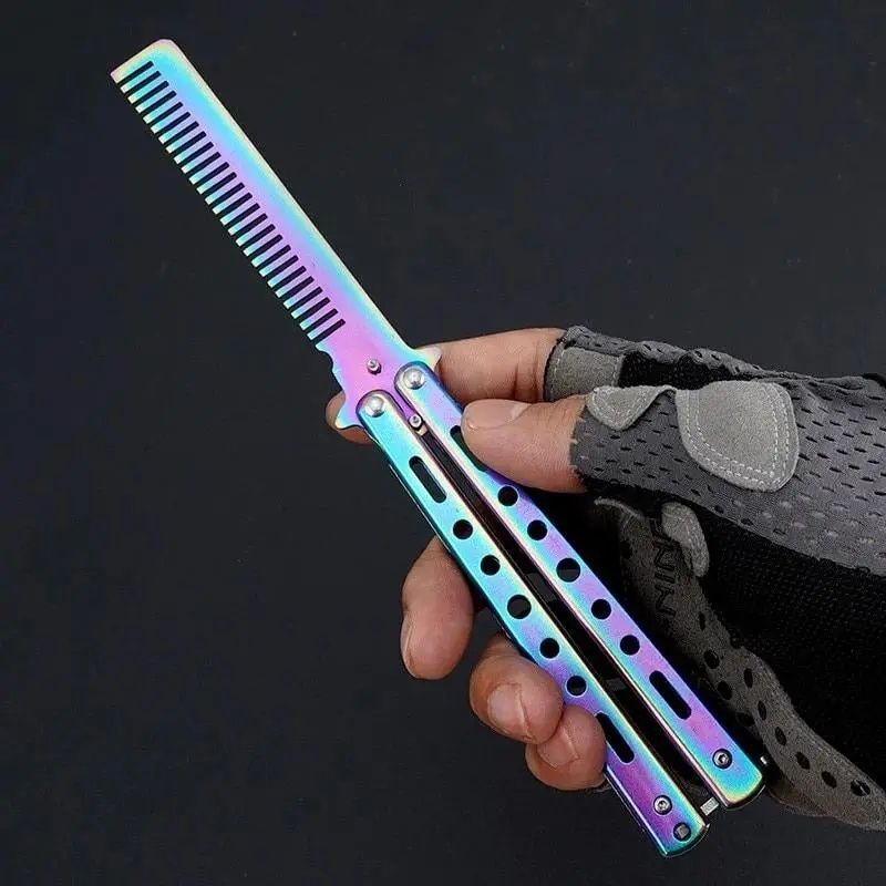 Складной Нож расческа ножницы барбершоп для парикмахеров barbershop