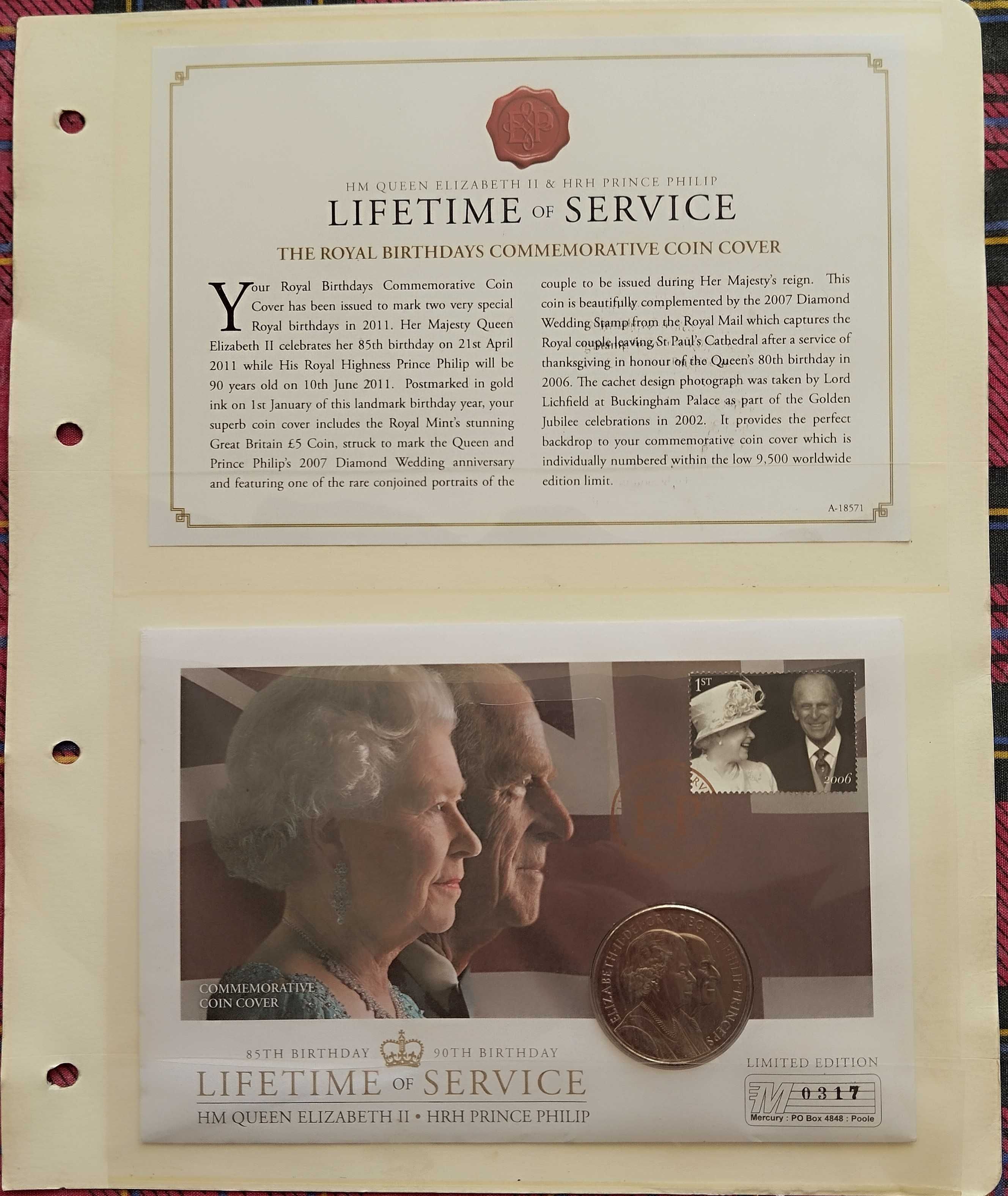 Коллекционный конверт " LIFETIME of SERVICE "
