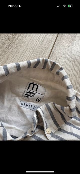 biała koszula w paski M