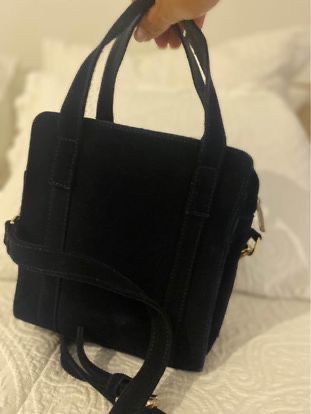 Mala a tiracolo mini tote bag UTERQUE em azul marinho