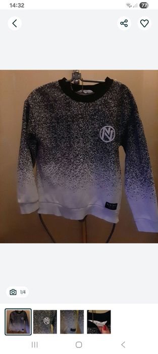 Bluza h&m 146 biała czarna