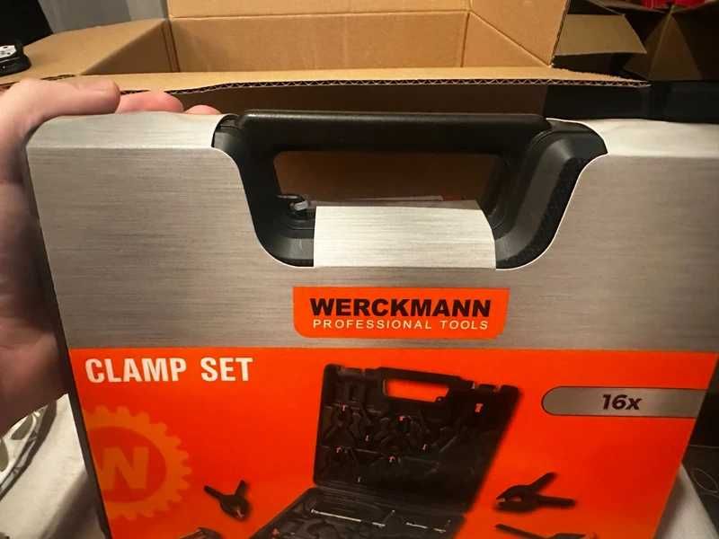 Werckmann Clamp Set – zestaw 16 ścisków stolarskich w walizce