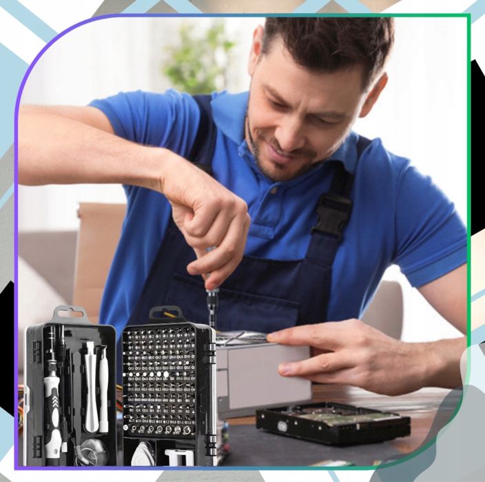 Zestaw wkrętaków precyzyjnych 115w1 TORX CR-V śrubokręty dokładne