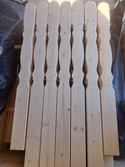 Sztachety drewniane świerkowe szer 12cm. Od ręki