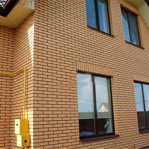 Цегла лицювальна Флеш Євро Графіт  Фасадна Клінкерна