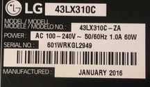 Peças Lg TV  43LX310C  Fonte 715G7574-P01