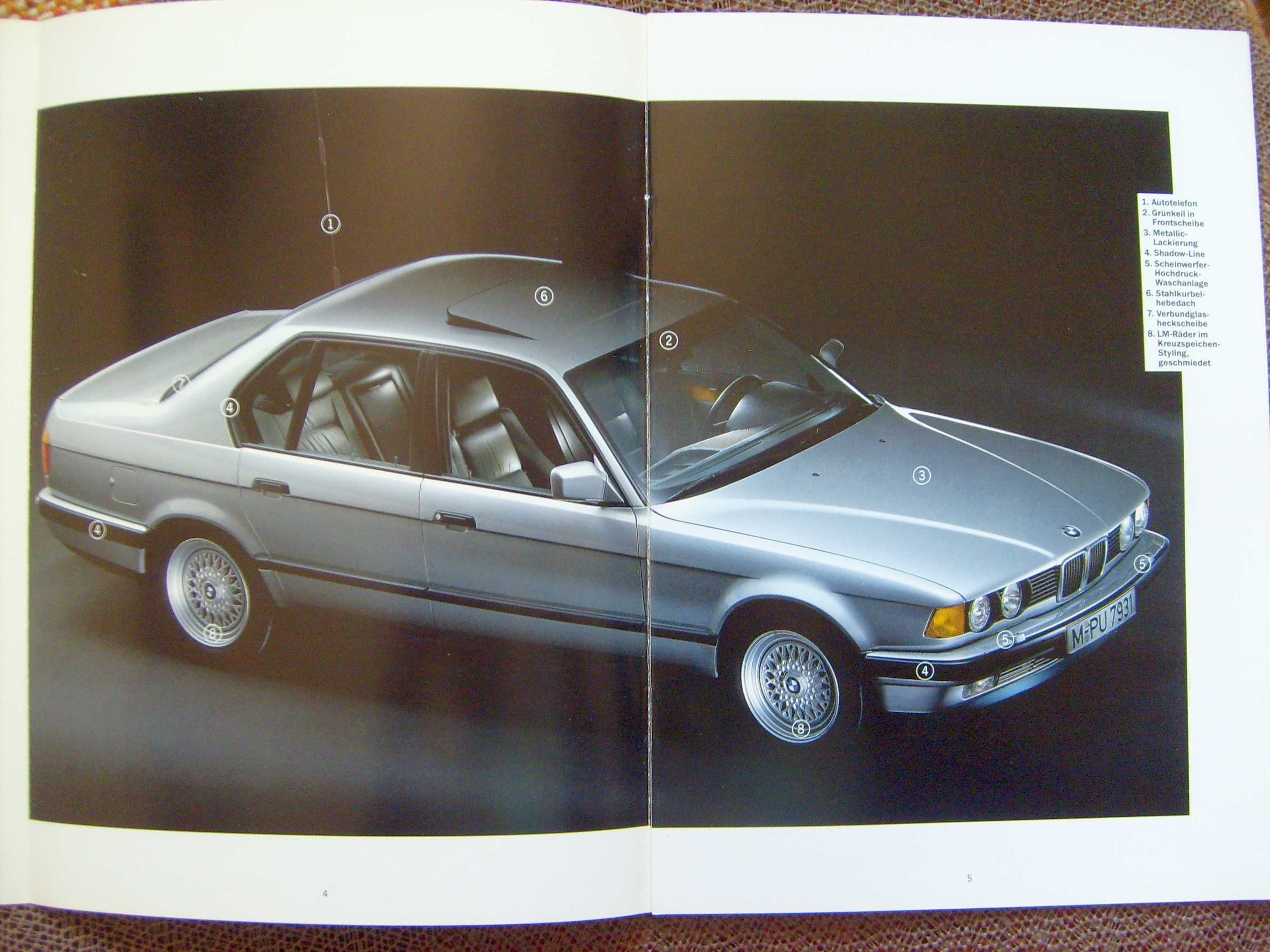 BMW 7 E32 / Prospekt - Wyposażenie dodatkowe 1991 * WYPRZEDAŻ  !