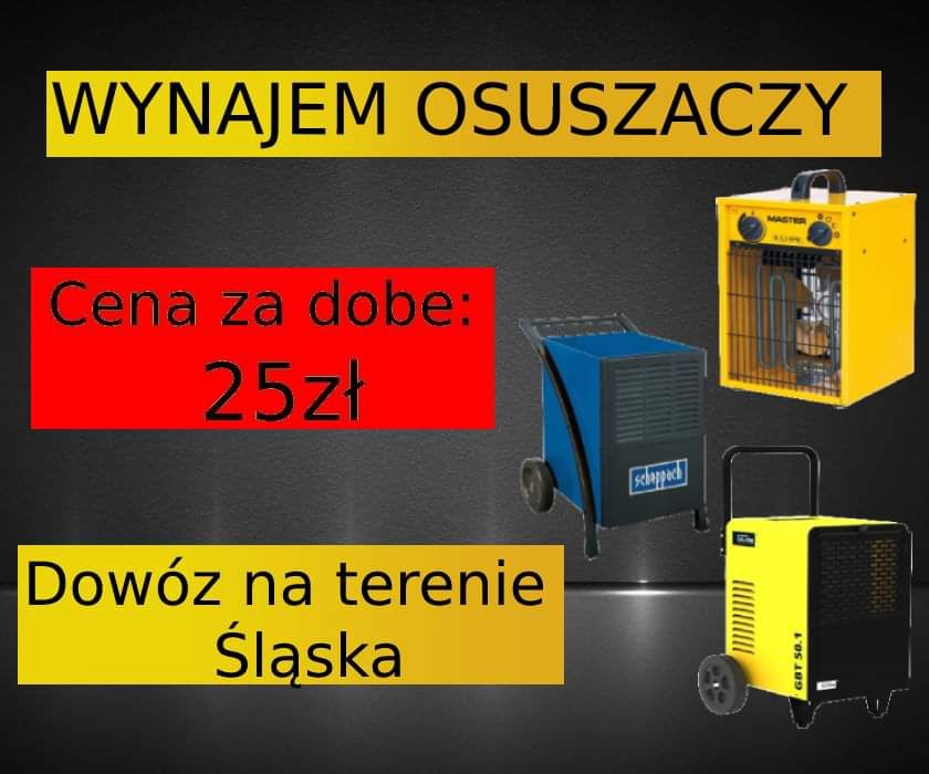 Osuszacz powietrza pochłaniacz wilgoci wynajem wypożyczalnia