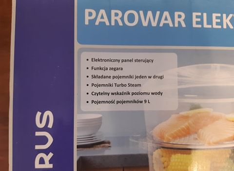 Parowar elektryczny Clarus – zdrowe gotowanie na parze – 800 W – 9 l