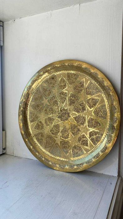 Тарелка массивная латунная