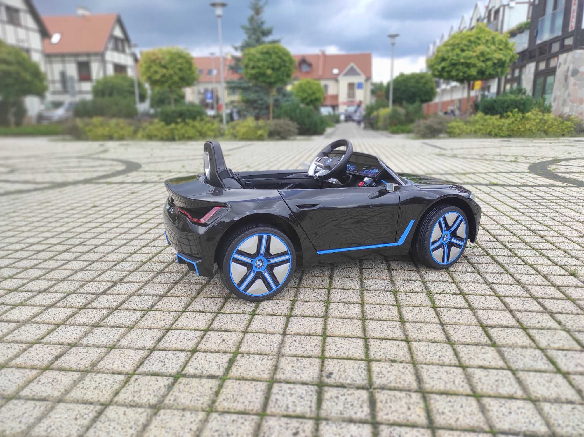 Autko BMW I4 na akumulator dla dzieci + EVA + Ekoskóra + Pilot