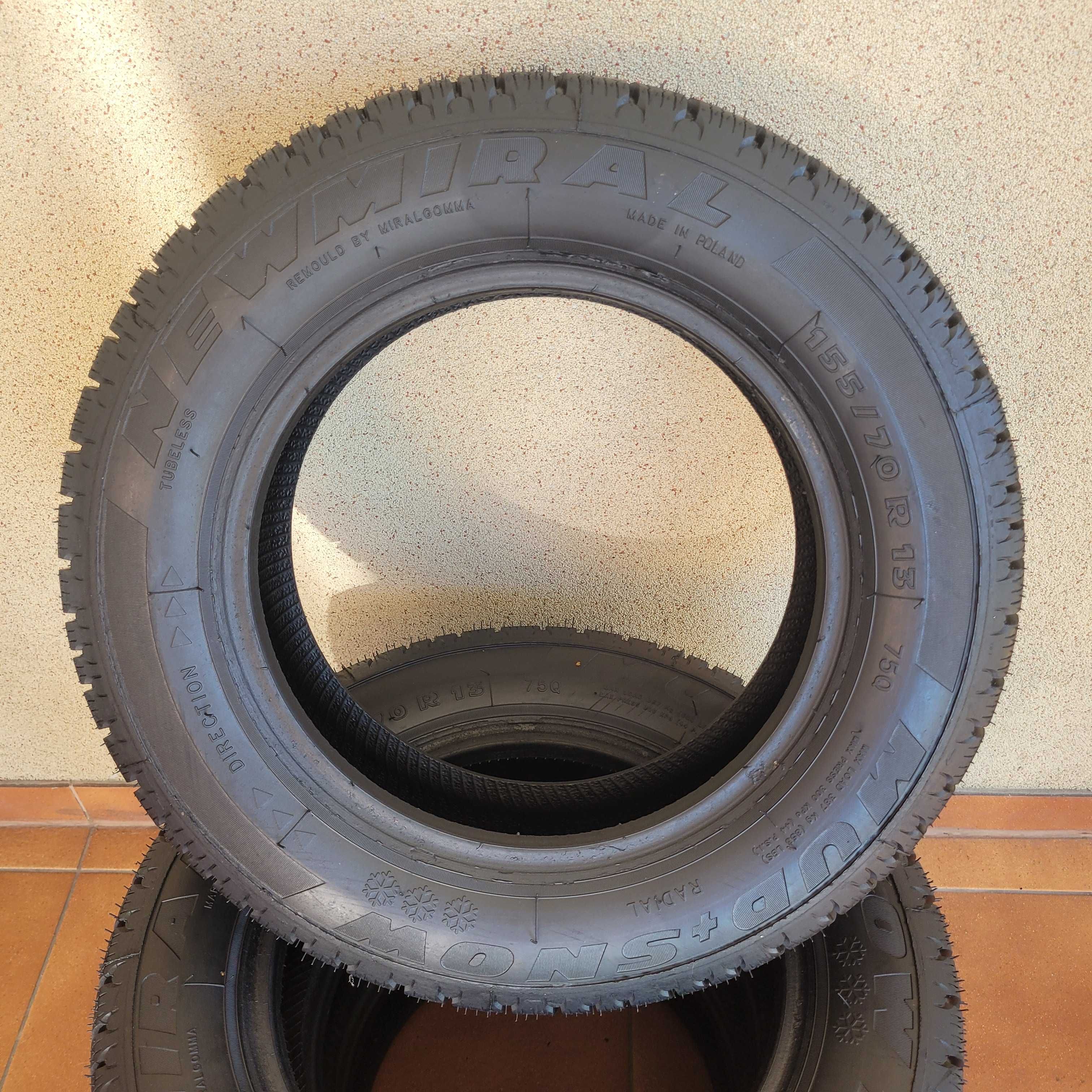 Opony bieżnikowane 155/70 R13 ZIMA ZIMOWE 2 lata gwarancji