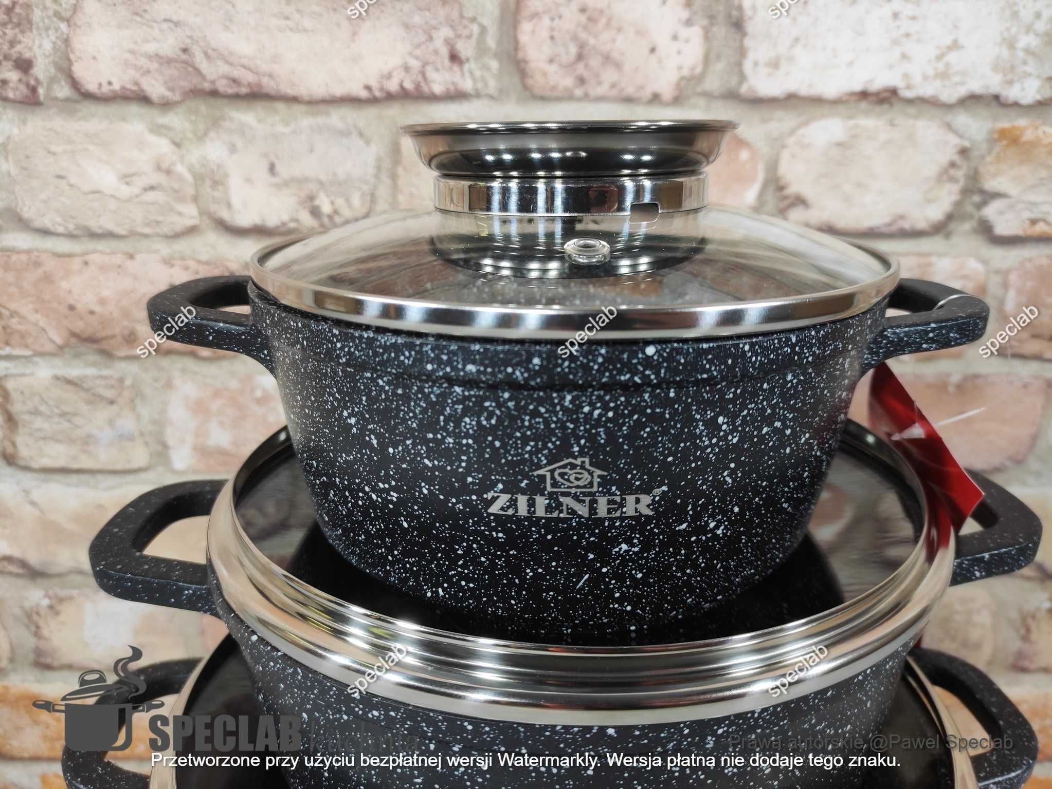 Zestaw garnków ZILNER ZL-8900. Gaz, indukcja, halogen, piekarnik