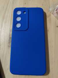 Capa azul e capa transparente para Samsung Galaxy s 23
