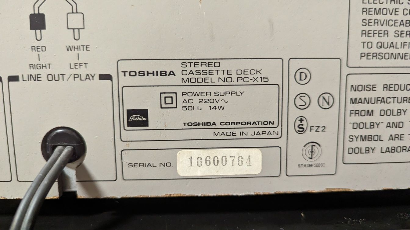 Toshiba PC-X15 magnetofon deck