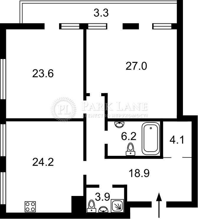 Видова квартира 111м² в ЖК Володимирський. Антоновича, 109