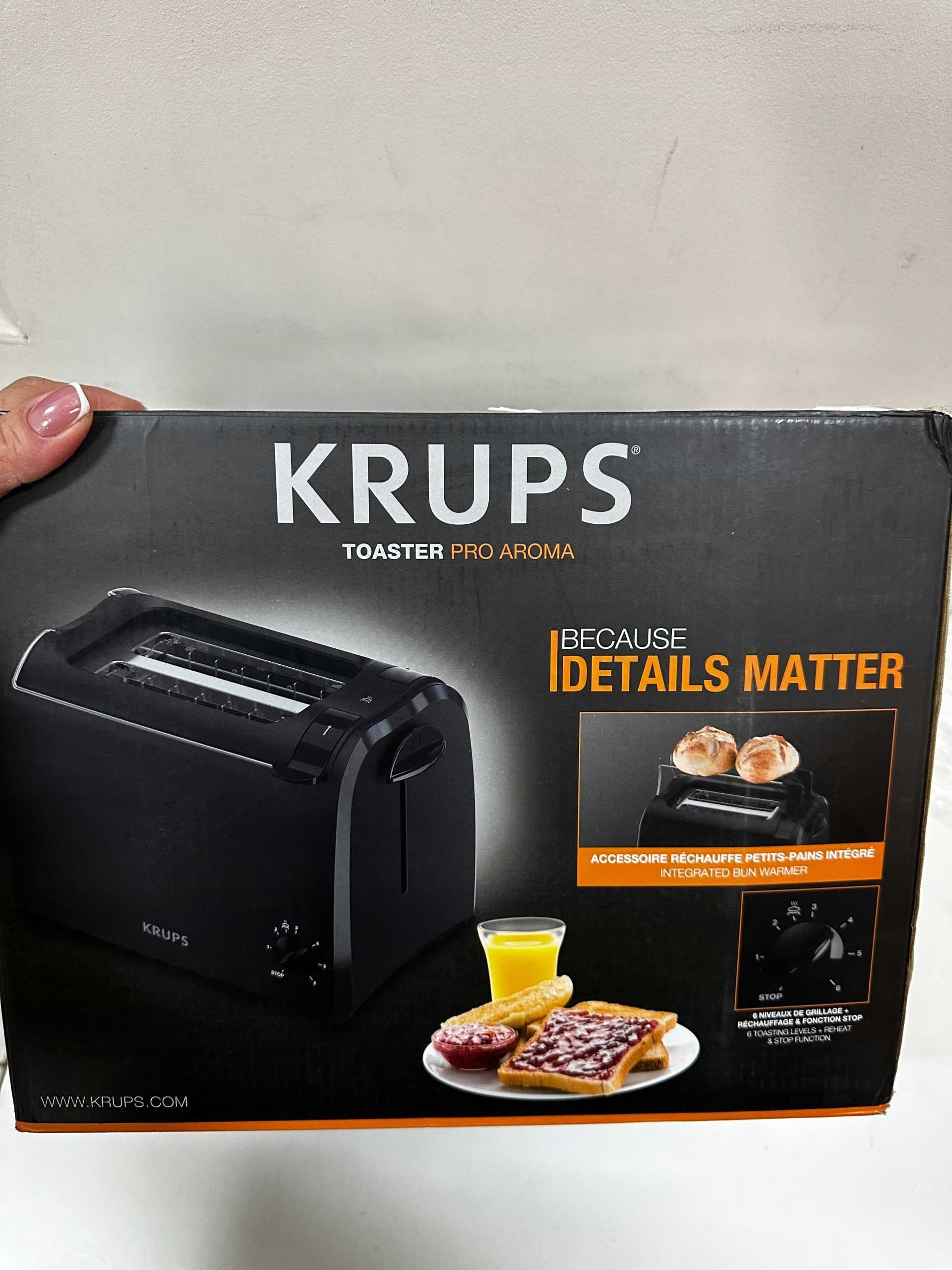 Toster Krups KH 1518 Pro Aroma czarny opiekacz