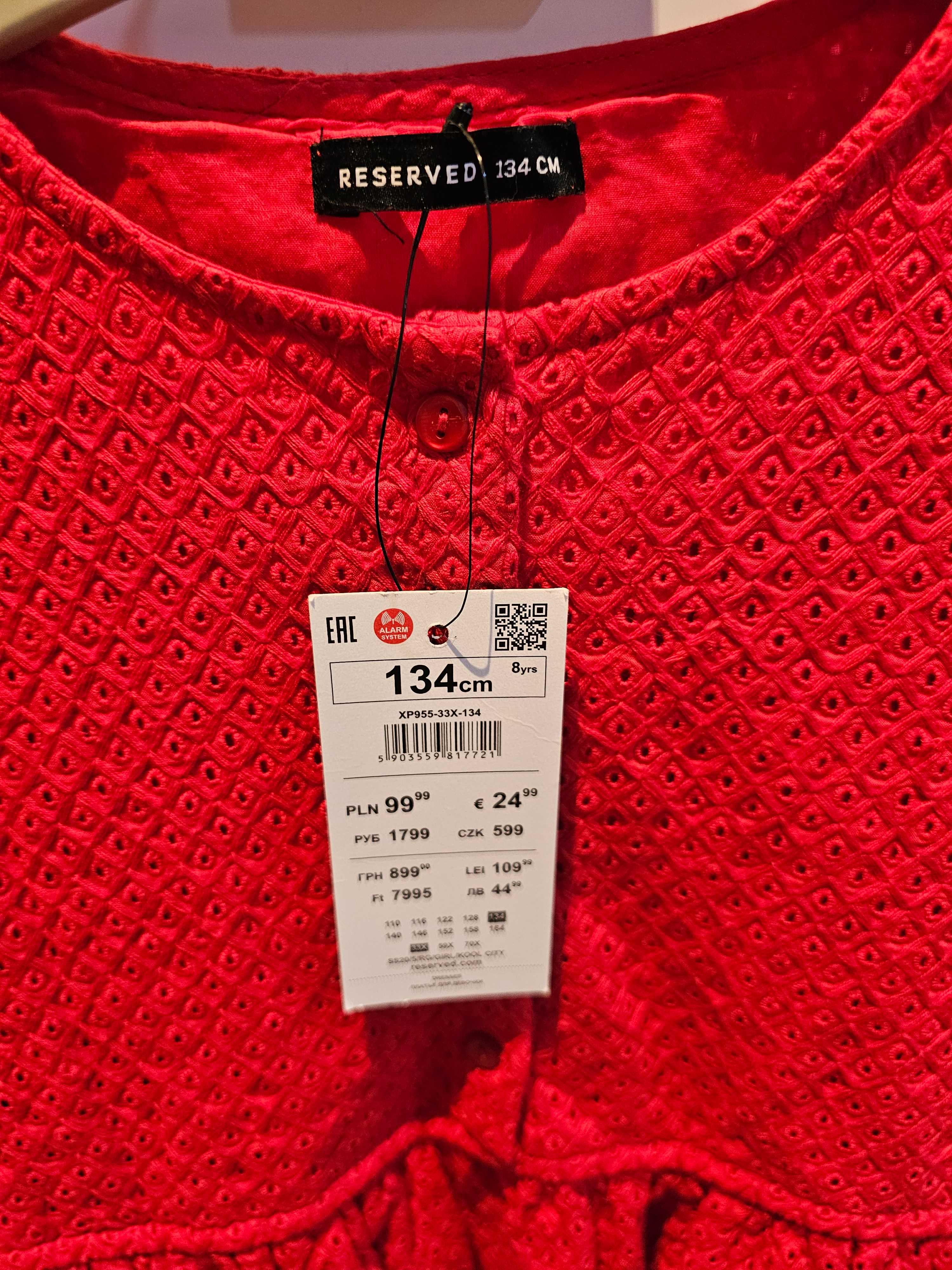 Czerwona sukienka Reserved 134cm