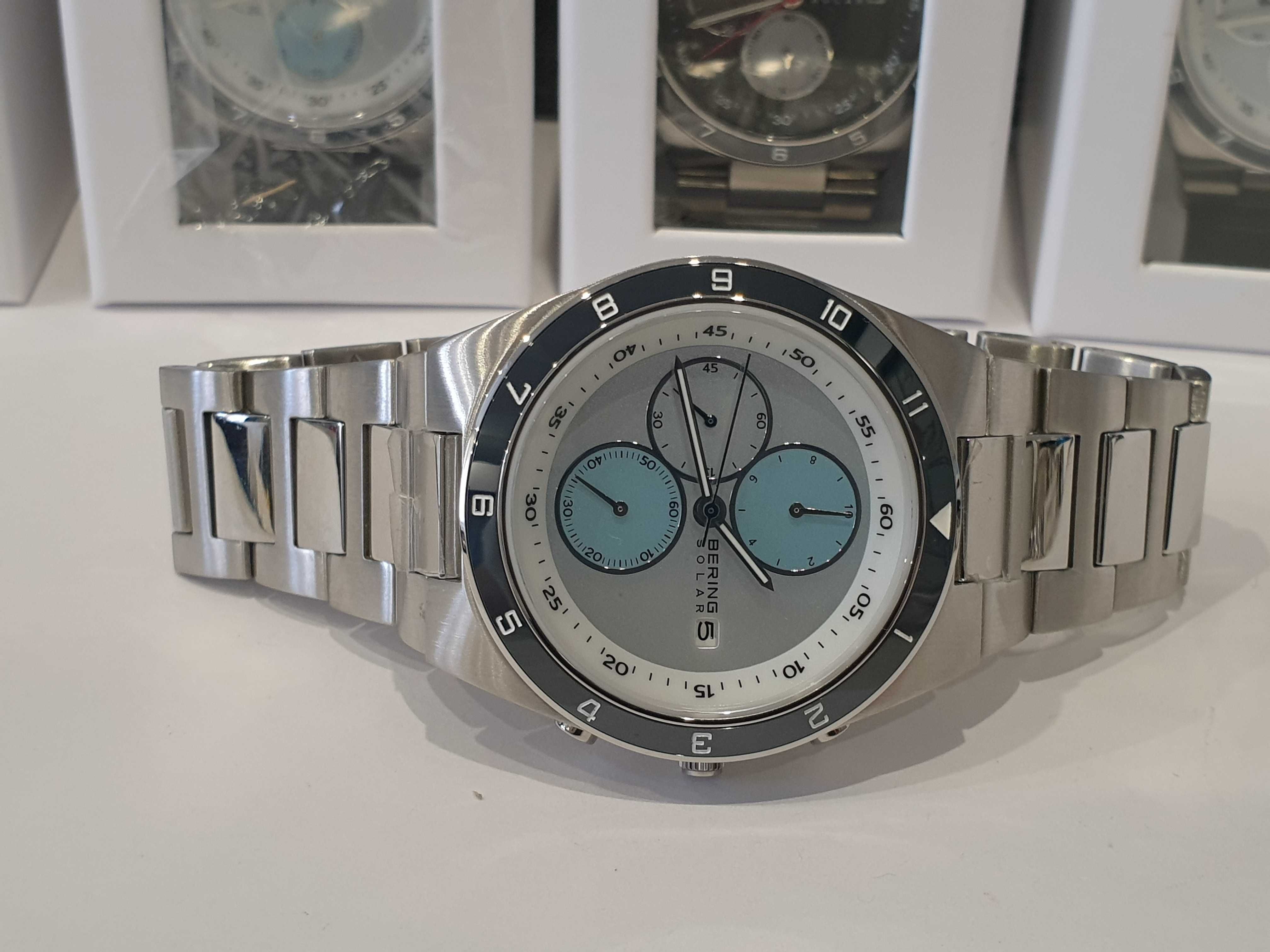 Чоловічий годинник Bering 34440-707 Solar Sapphire Ceramic Chronograph