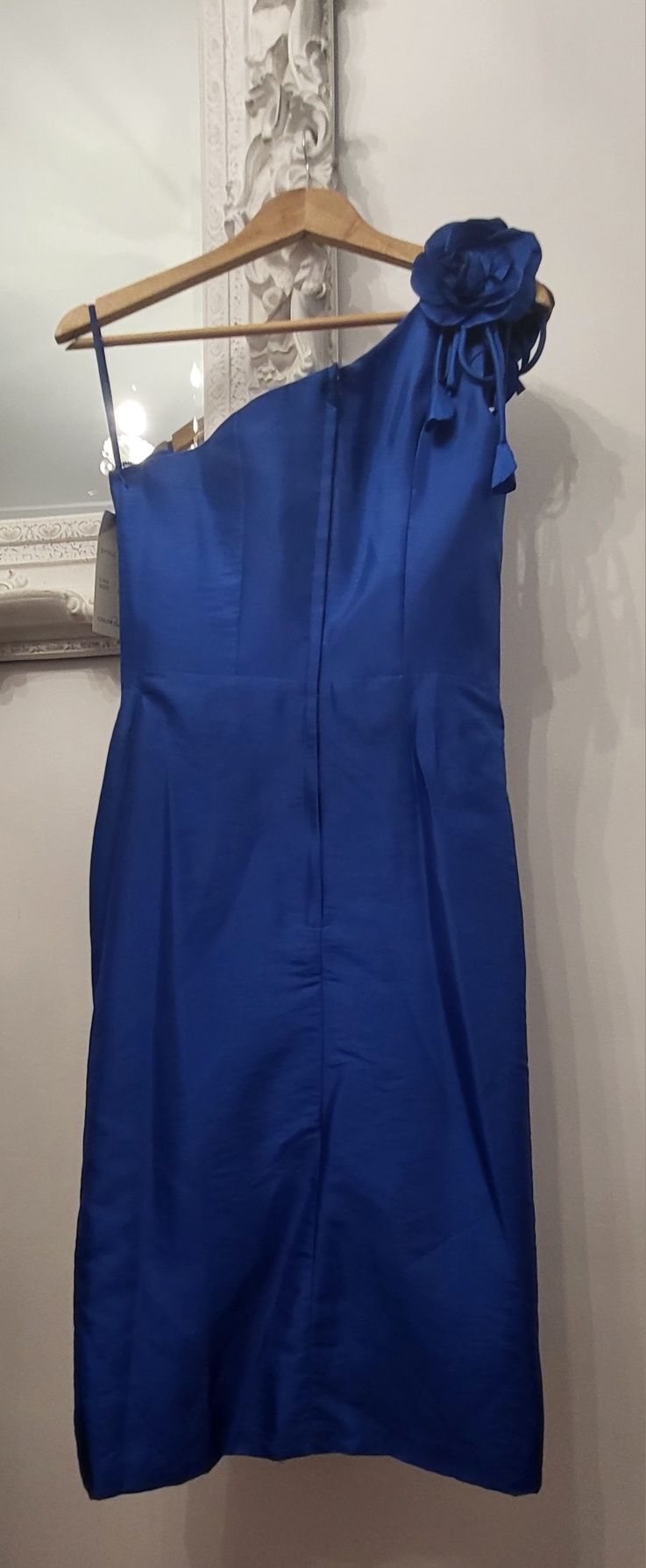 Vestido azul de cerimónia