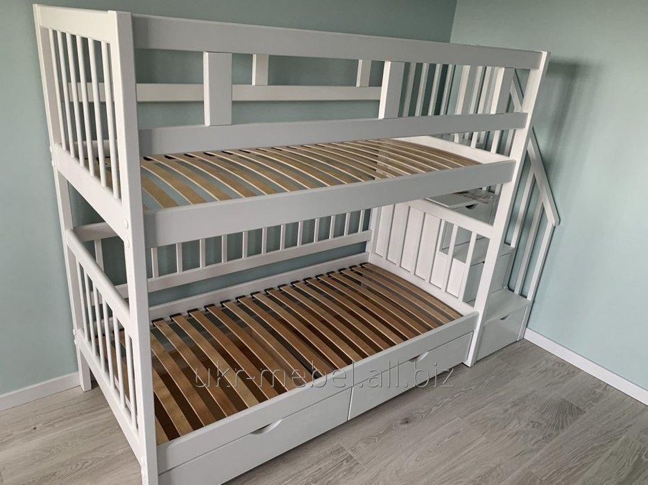 Двухъярусная деревянная кровать Анта, двоярусне (двоповерхове)ліжко