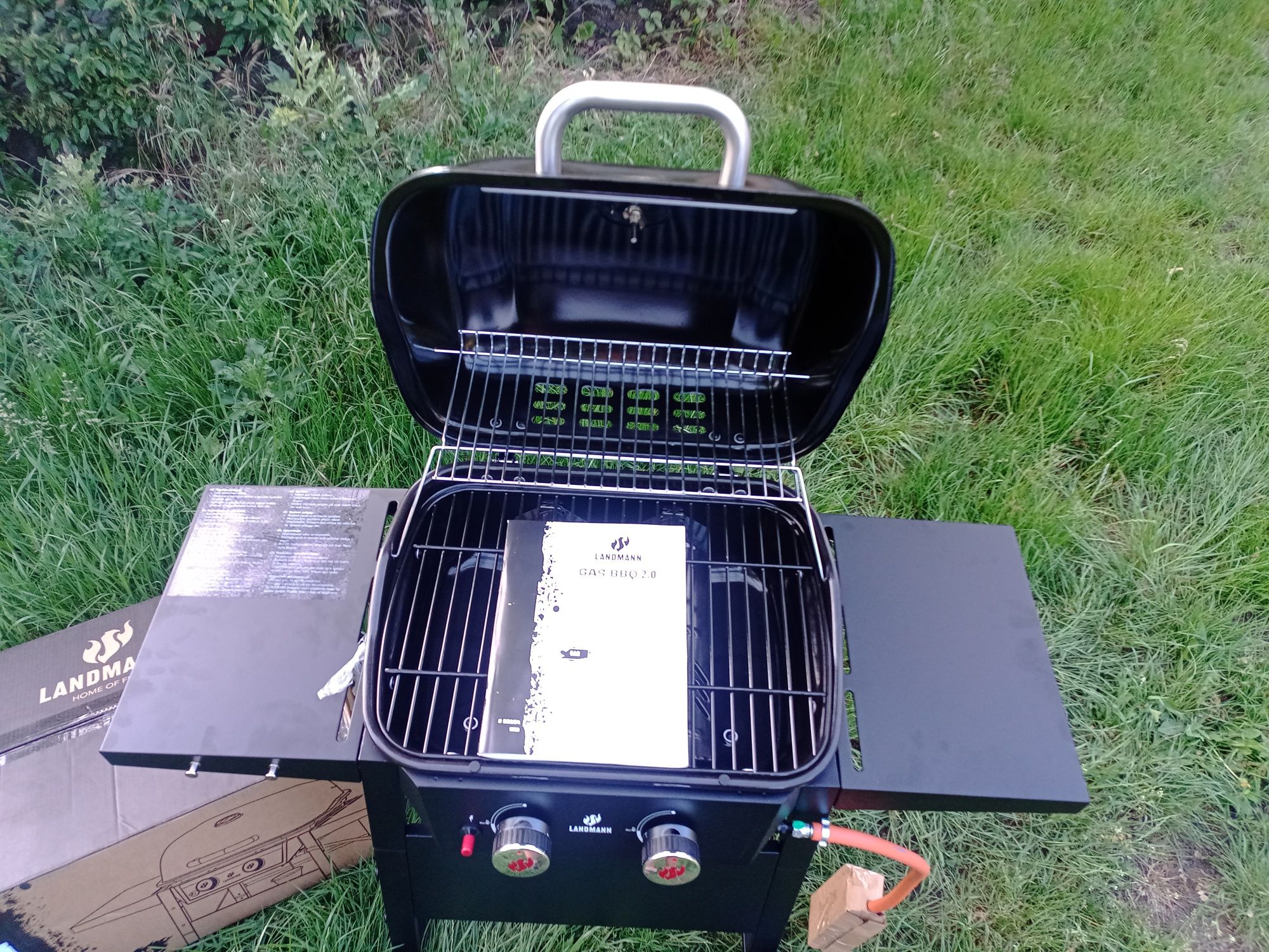 Grill emailowany ! gazowy + wąż z reduktorem