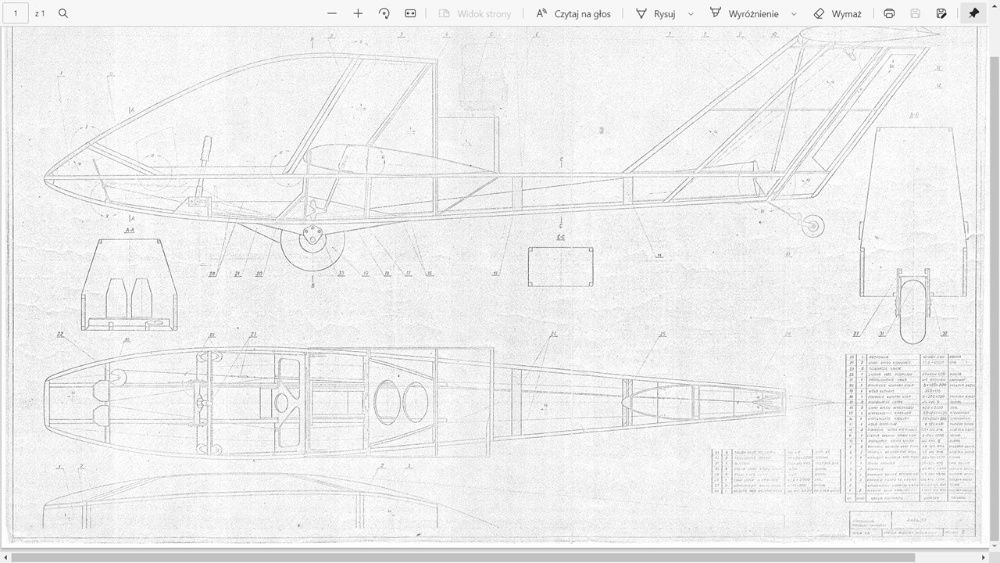 Plany do budowy amatorskiej legendarnego samolotu J-2 ,,Polonez"