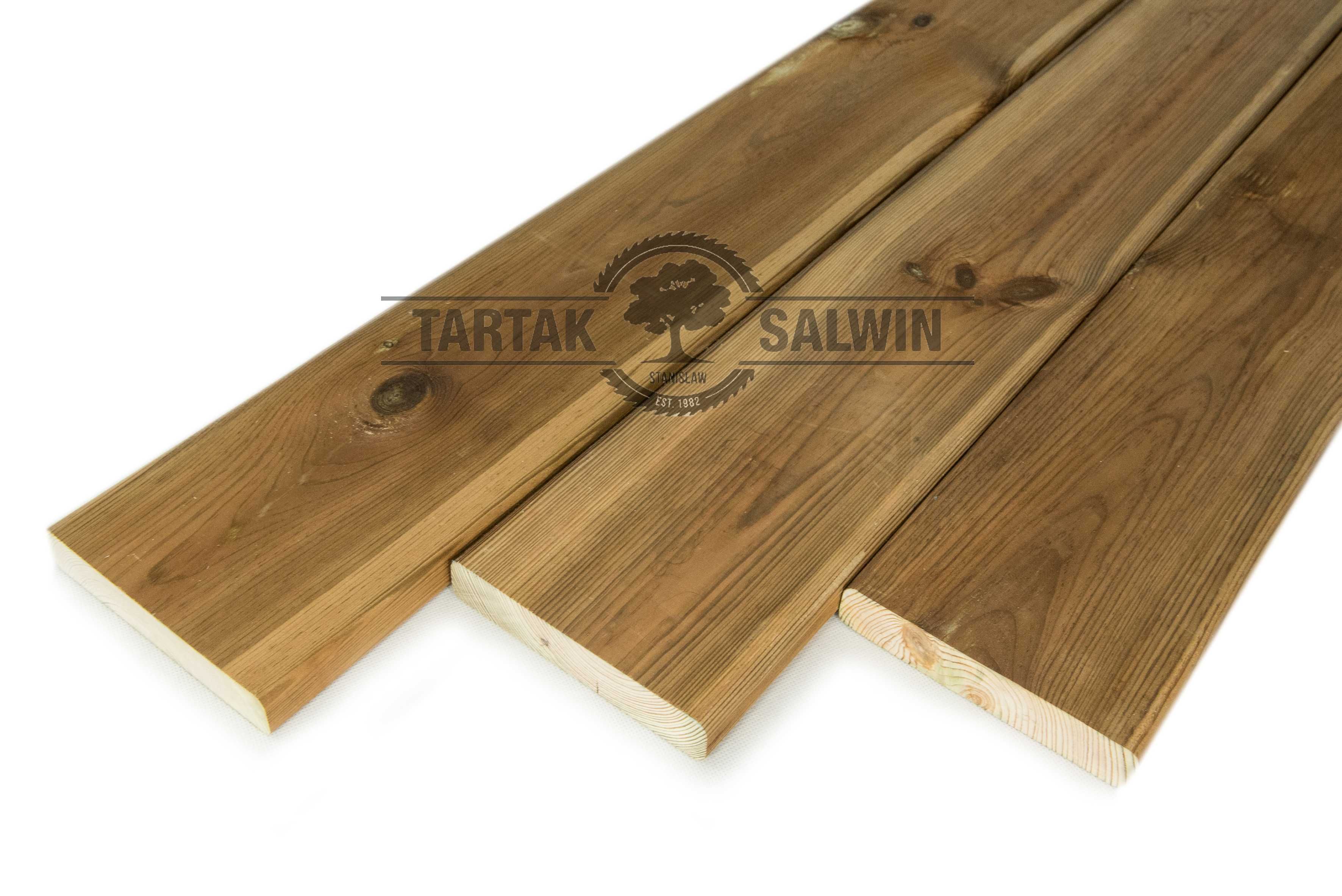 Deska tarasowa sosnowa ryflowana oraz gładka 28x150 impregnowana ciś.