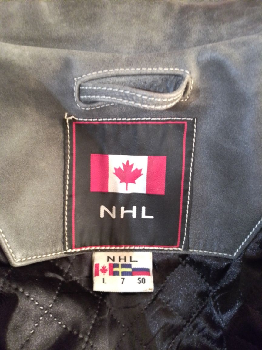 Куртка чоловіча шкіряна NHL