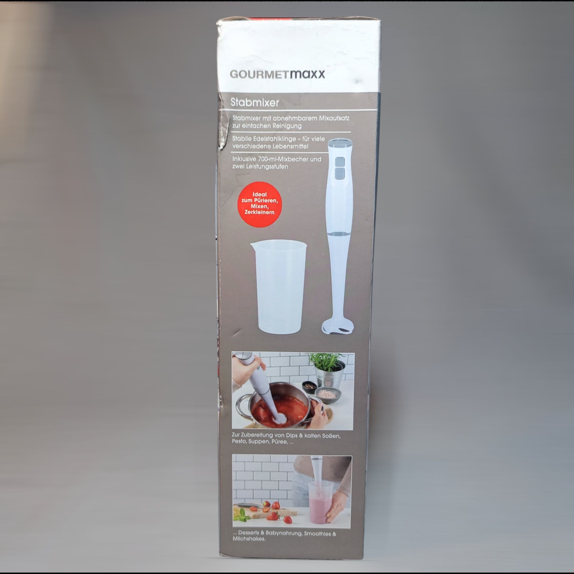 Blender ręczny Gourmetmaxx z pojemnikiem