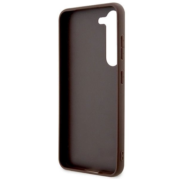 Etui Guess 4G Printed Stripes na Samsung Galaxy S23 - brązowe