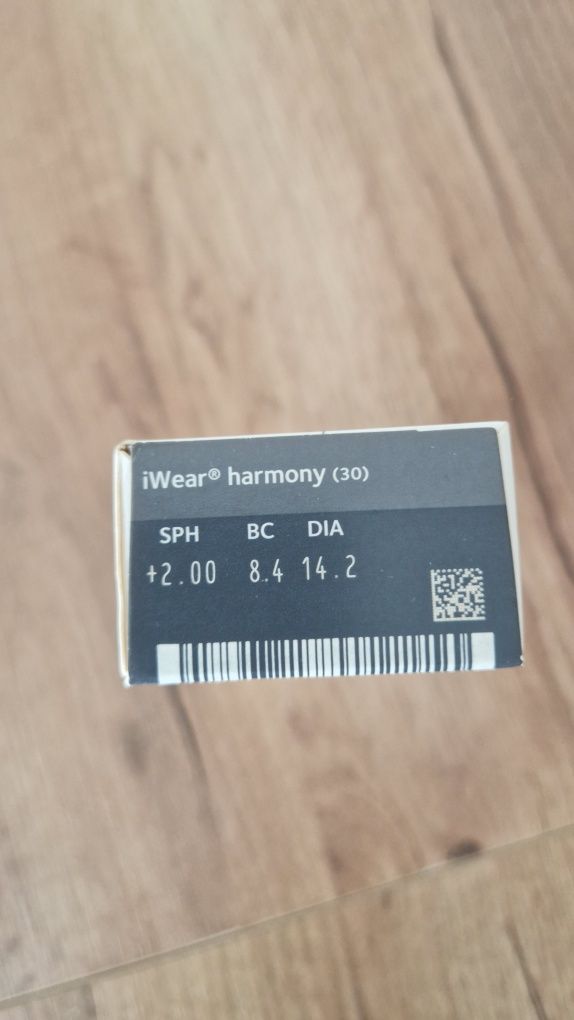 iWear harmony to jednodniowe silikonowo-hydrożelowe soczewki (+2.00)