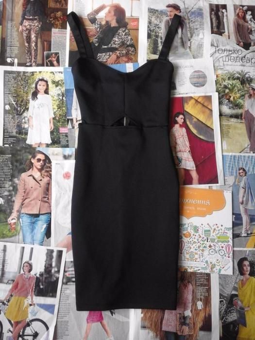 Черное платье h&m с вырезами